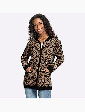 Gilet superbe mélange de matières - taille standard - helline