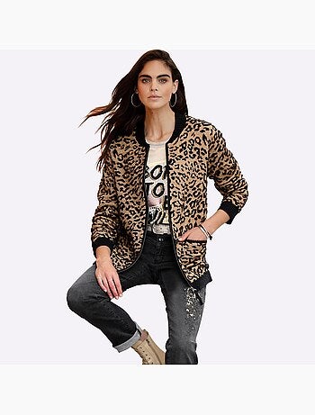 Gilet superbe mélange de matières - taille standard - helline