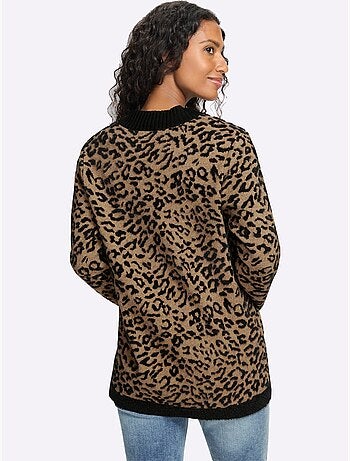 Gilet superbe mélange de matières - taille standard - helline