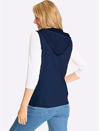 Gilet Sweat Capuche Avec Coulisse Et Lien à Nouer - Taille Standard - Moda Vilona