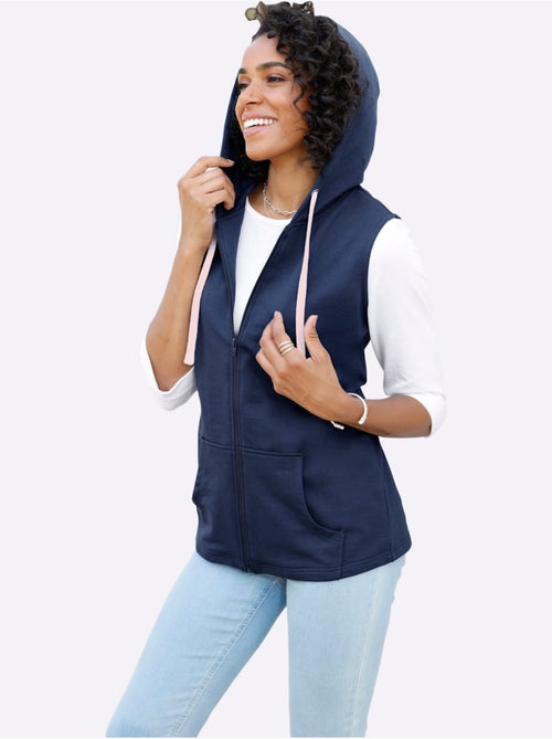 Gilet Sweat Capuche Avec Coulisse Et Lien à Nouer - Taille Standard - Moda Vilona - Kiabi Gilet Sweat Capuche Avec Coulisse Et Lien à Nouer - Taille Standard - Moda Vilona - Kiabi