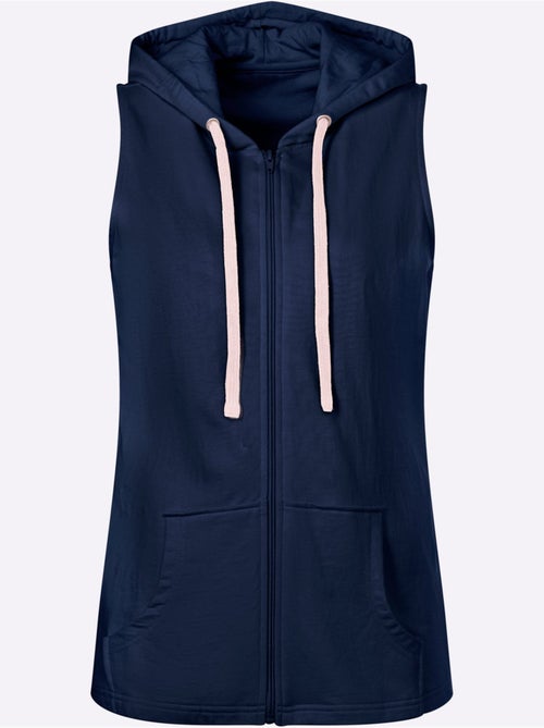 Gilet Sweat Capuche Avec Coulisse Et Lien à Nouer - Taille Standard - Moda Vilona - Kiabi Gilet Sweat Capuche Avec Coulisse Et Lien à Nouer - Taille Standard - Moda Vilona - Kiabi