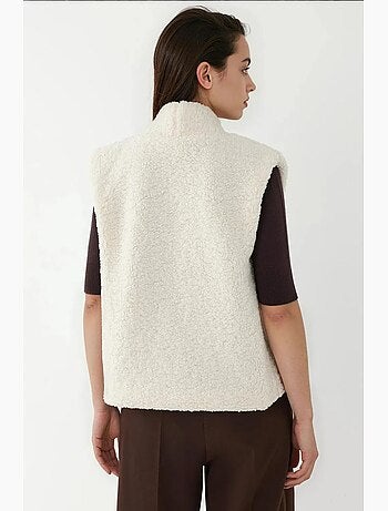 Gilet texturé sans manches à col hiccup
