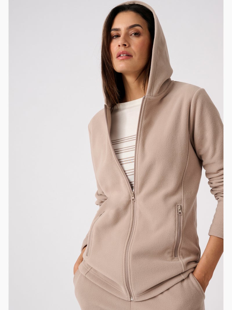 Gilet Thermolactyl en maille polaire - Happy D. by Damart Beige clair - Kiabi
