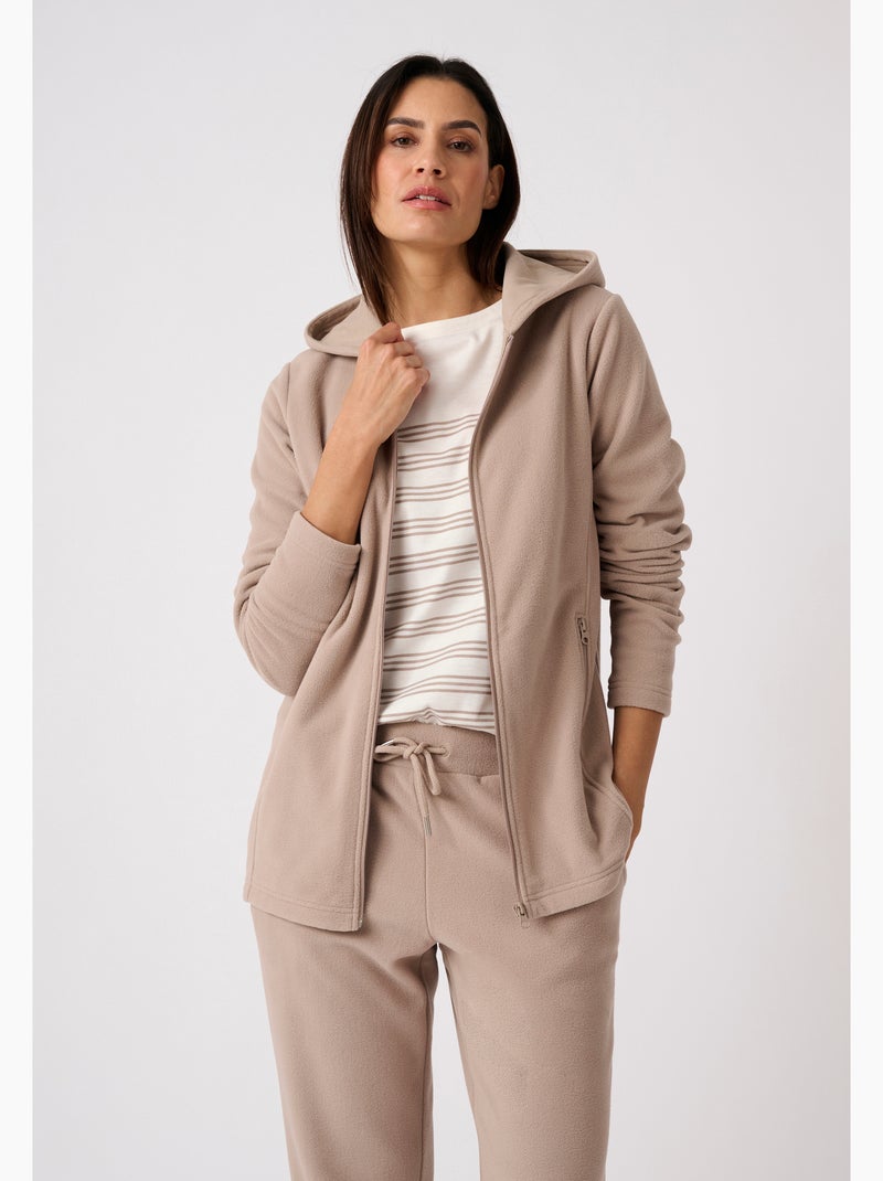 Gilet Thermolactyl en maille polaire - Happy D. by Damart Beige clair - Kiabi