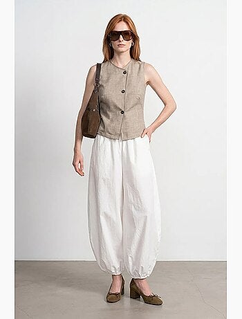 Gilet tissé cintré à boutons dilvin