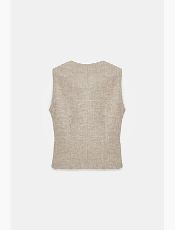 Gilet tissé cintré à boutons dilvin
