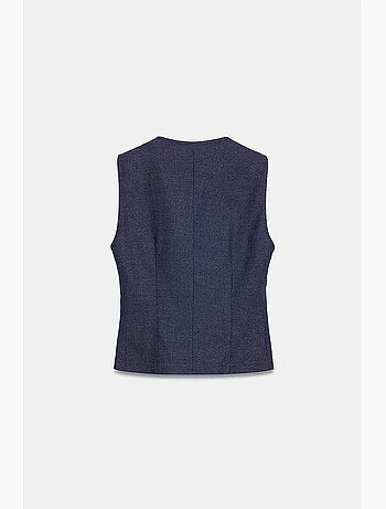 Gilet tissé cintré à boutons dilvin