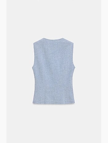 Gilet tissé cintré à boutons dilvin