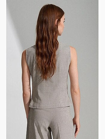 Gilet tissé cintré à boutons dilvin