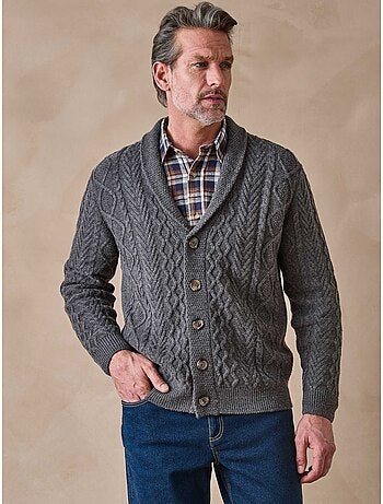 Gilet torsadé avec laine