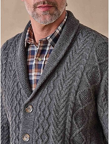 Gilet torsadé avec laine