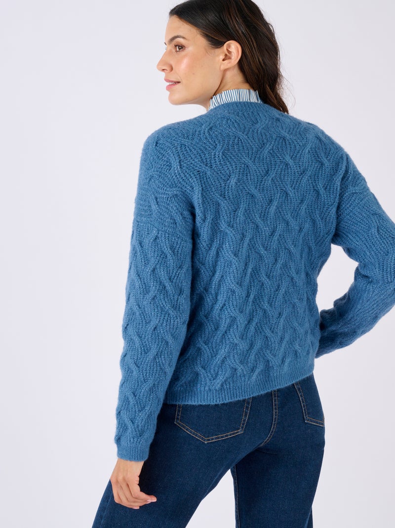 Gilet torsadé Thermolactyl - Damart Bleu - Kiabi
