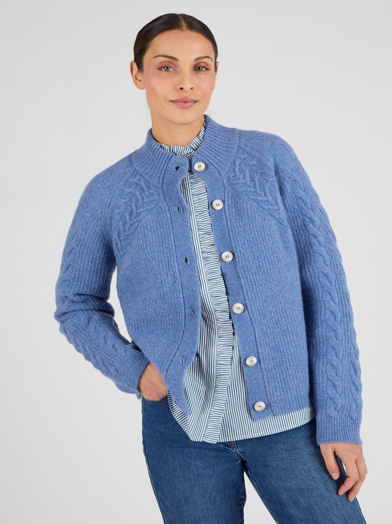 Gilet torsadé Thermolactyl Damart Bleu Kiabi