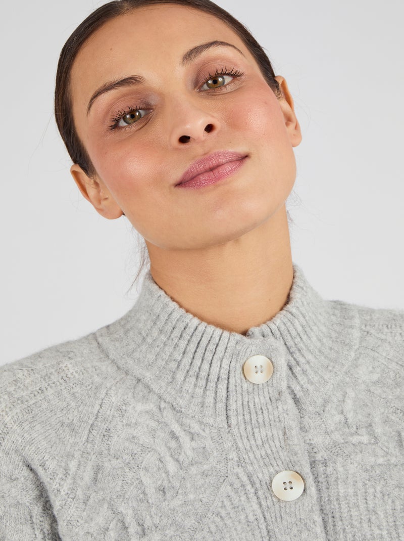 Gilet torsadé Thermolactyl - Damart Gris chiné - Kiabi