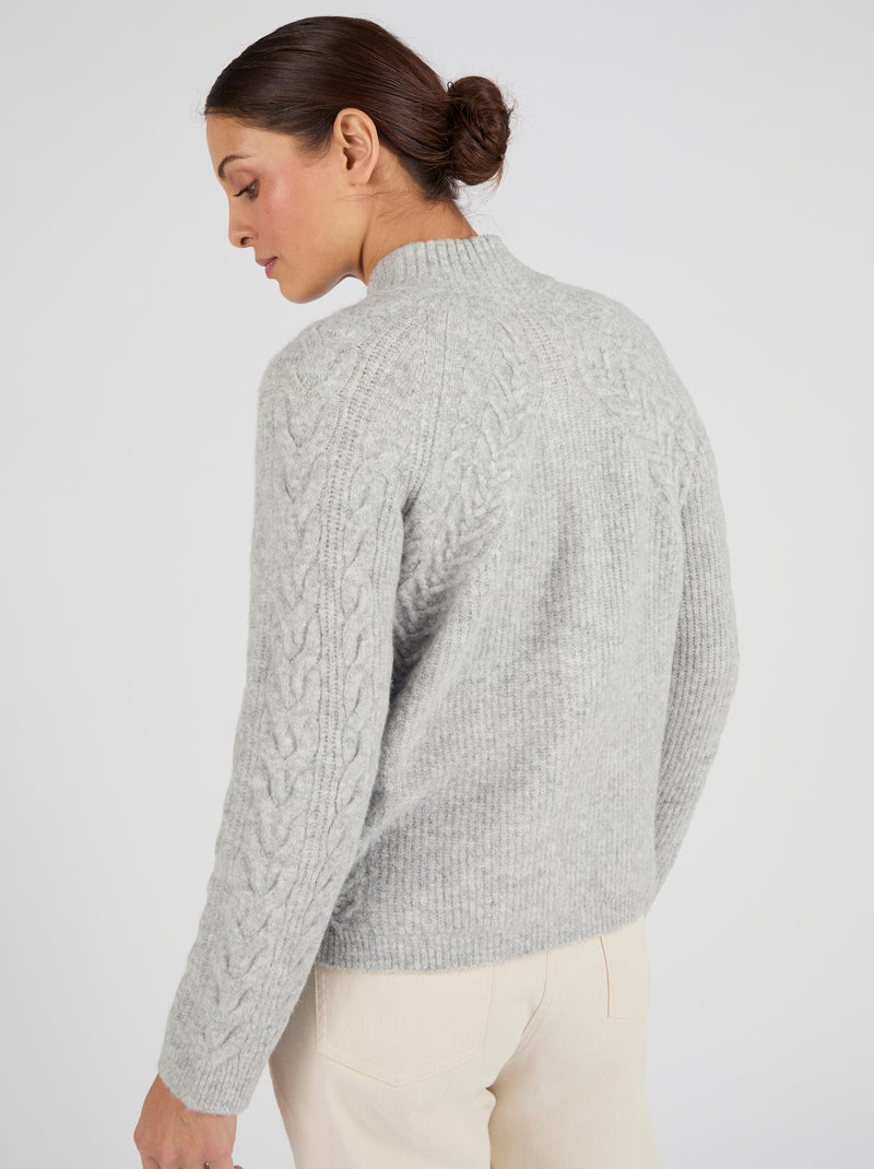 Gilet torsadé Thermolactyl - Damart Gris chiné - Kiabi