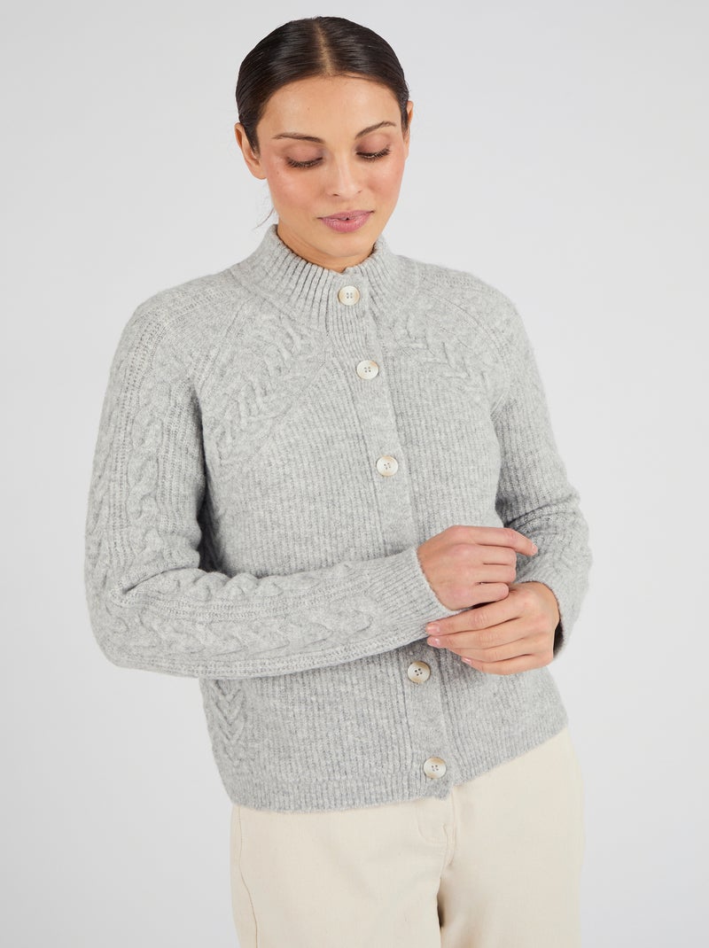 Gilet torsadé Thermolactyl - Damart Gris chiné - Kiabi