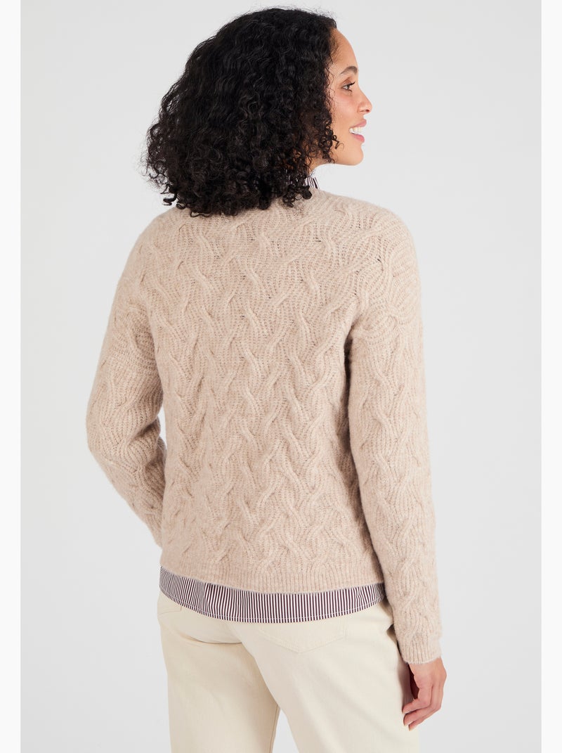Gilet torsadé Thermolactyl - Damart Marron - Kiabi