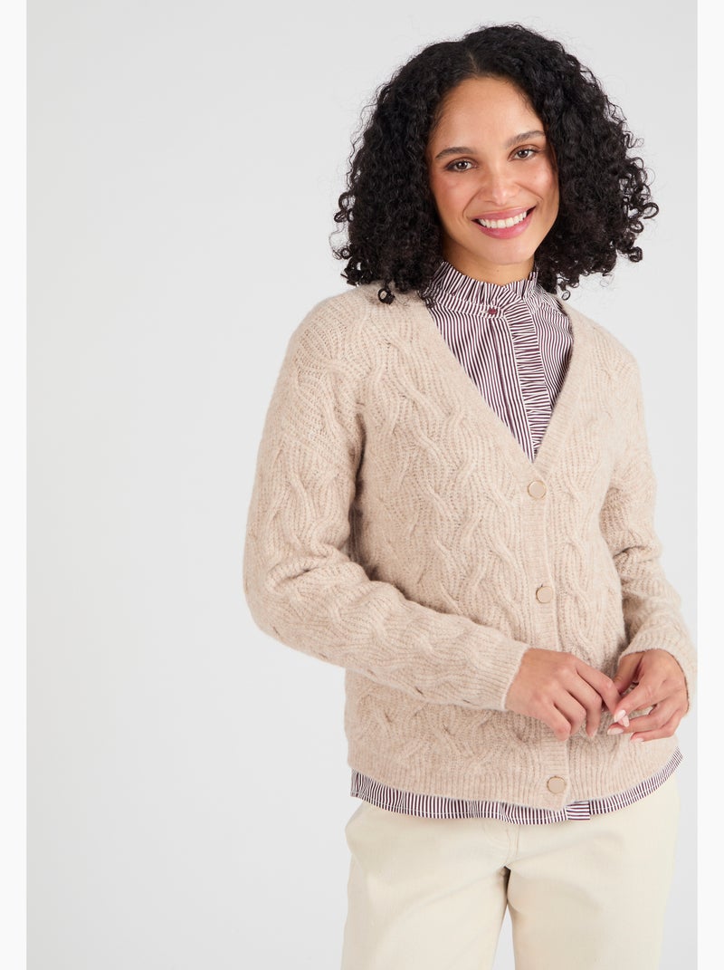 Gilet torsadé Thermolactyl - Damart Marron - Kiabi