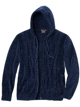 Gilet Tricot à Capuche Maille Chenille   - ATLAS FOR MEN