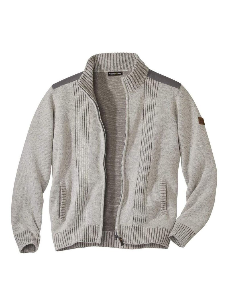 Gilet Tricot Casual - Atlas For Men Gris - Kiabi