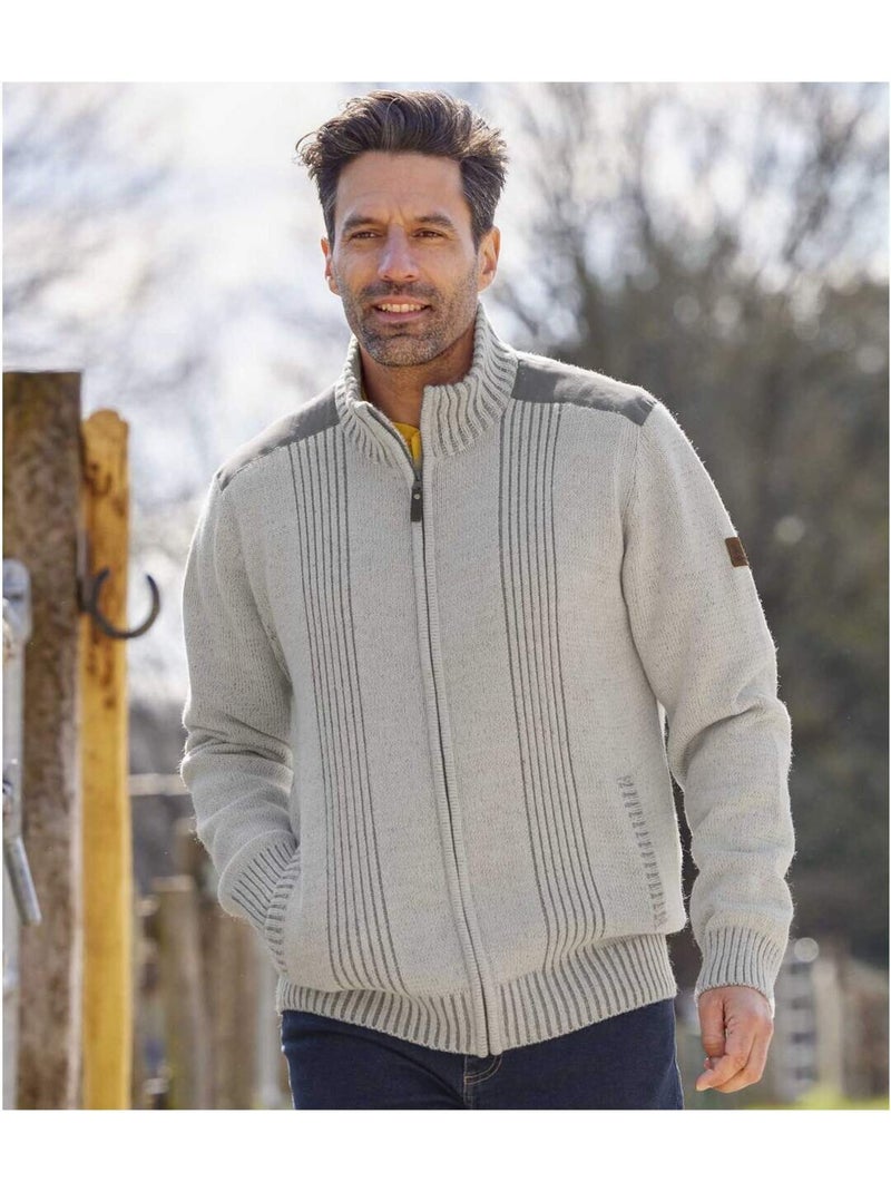 Gilet Tricot Casual - Atlas For Men Gris - Kiabi