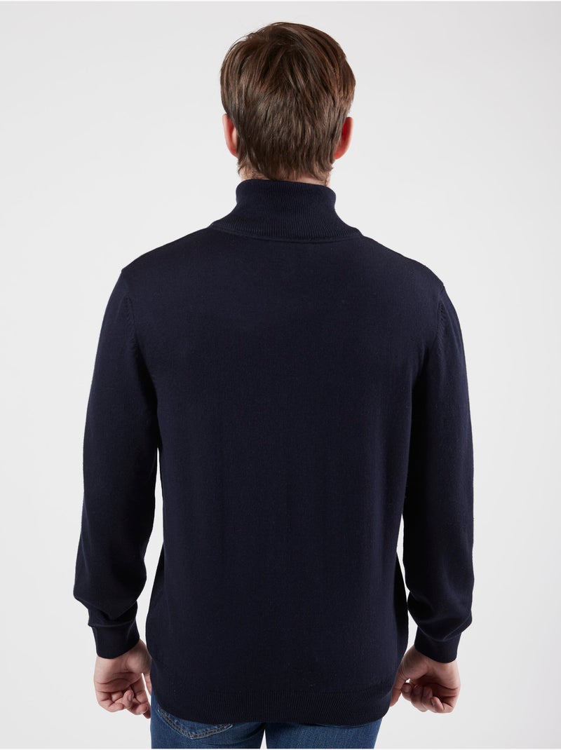 GILET TRICOT CASUAL CHIC SIGNATURE Bleu marine - Kiabi