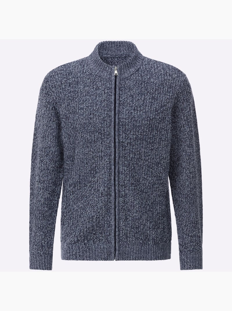 Gilet tricot chiné - taille standard - moda vilona Bleu marine - Kiabi
