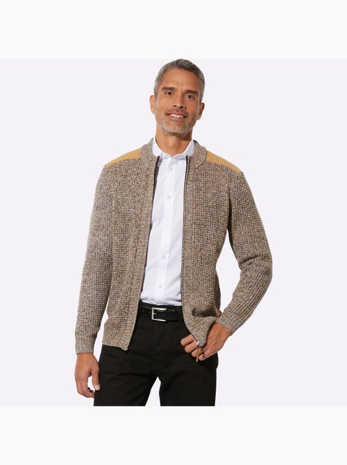 Gilet tricot chiné - taille standard - moda vilona - Kiabi