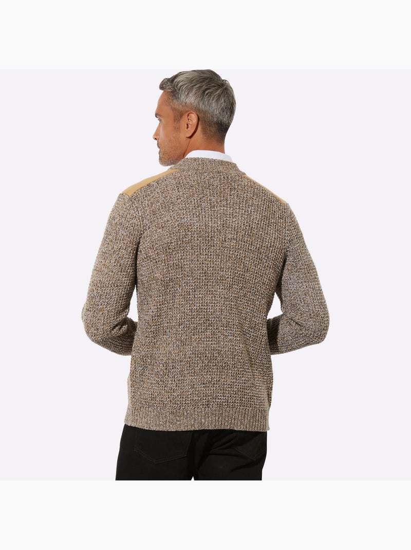 Gilet tricot chiné - taille standard - moda vilona Marron/Choco - Kiabi