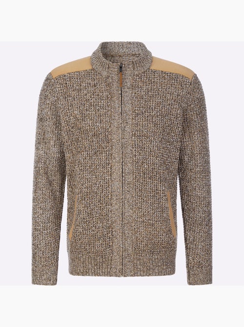 Gilet tricot chiné - taille standard - moda vilona - Kiabi
