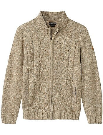Gilet Tricot Chiné Torsadé - ATLAS FOR MEN