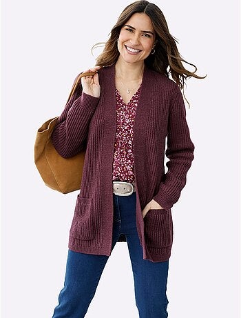 Gilet tricot côtelé moderne - taille standard - moda vilona