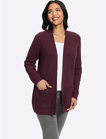 Gilet tricot côtelé moderne - taille standard - moda vilona