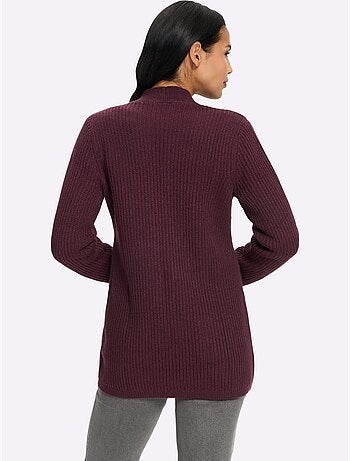 Gilet tricot côtelé moderne - taille standard - moda vilona