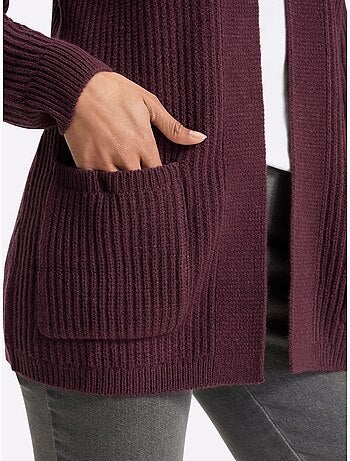Gilet tricot côtelé moderne - taille standard - moda vilona