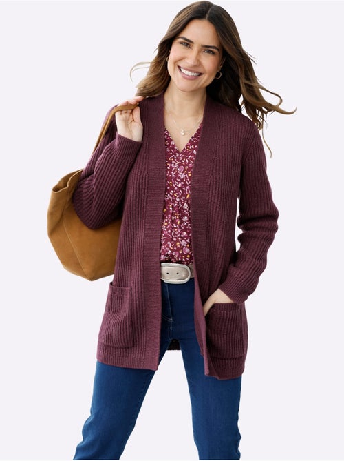 Gilet tricot côtelé moderne - taille standard - moda vilona - Kiabi Gilet tricot côtelé moderne - taille standard - moda vilona - Kiabi