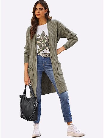 Gilet tricot doux - taille standard - helline