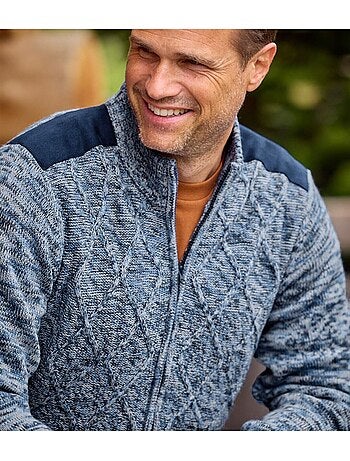 Gilet Tricot et Suédine Exploration - ATLAS FOR MEN