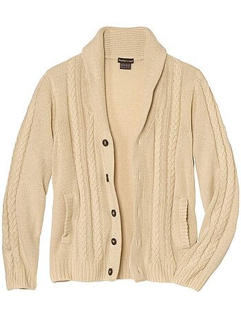 Gilet Tricot Torsad? Col Ch?le? - ATLAS FOR MEN