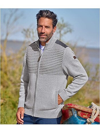 Gilet tricot mouliné casual - atlas for men