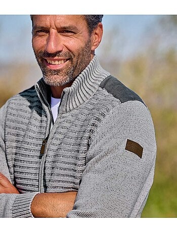 Gilet tricot mouliné casual - atlas for men
