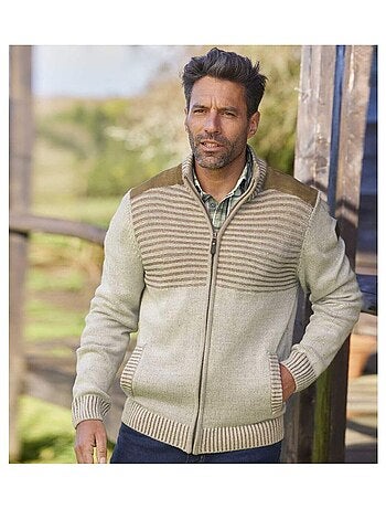 Gilet Tricot et Suédine Exploration - ATLAS FOR MEN