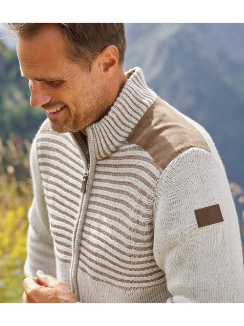 Gilet tricot zippé authentique   - atlas for men - Kiabi