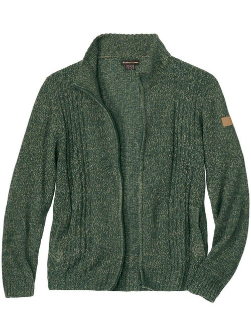 Gilet Tricot Zippé Forest   - ATLAS FOR MEN - Kiabi