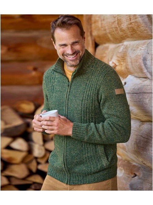 Gilet Tricot Zippé Forest   - ATLAS FOR MEN - Kiabi