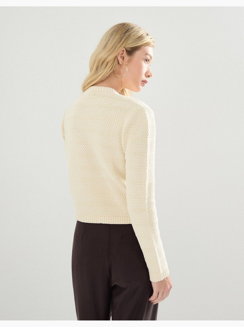 Gilet tricoté, MO Fashion Ecru - Kiabi