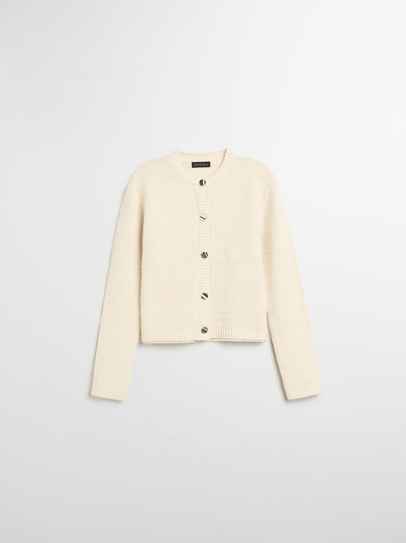 Gilet tricoté, MO Fashion Ecru - Kiabi