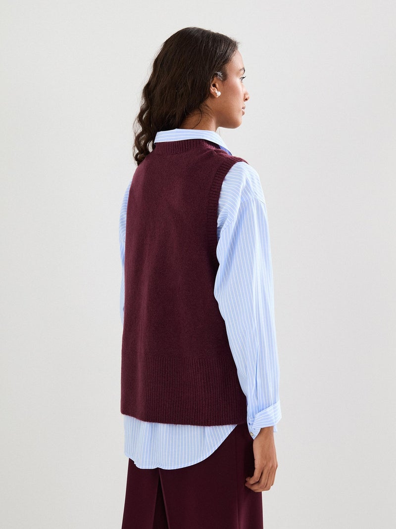 Gilet tricoté, MO Fashion Rouge - Kiabi