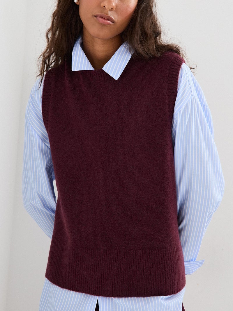 Gilet tricoté, MO Fashion Rouge - Kiabi